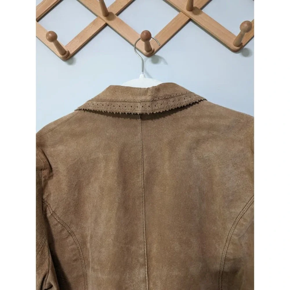 Wilsons Leather Tan Suede Button-Front Jacket - Picture 8 of 12